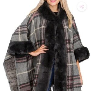 Poncho with a hoodie